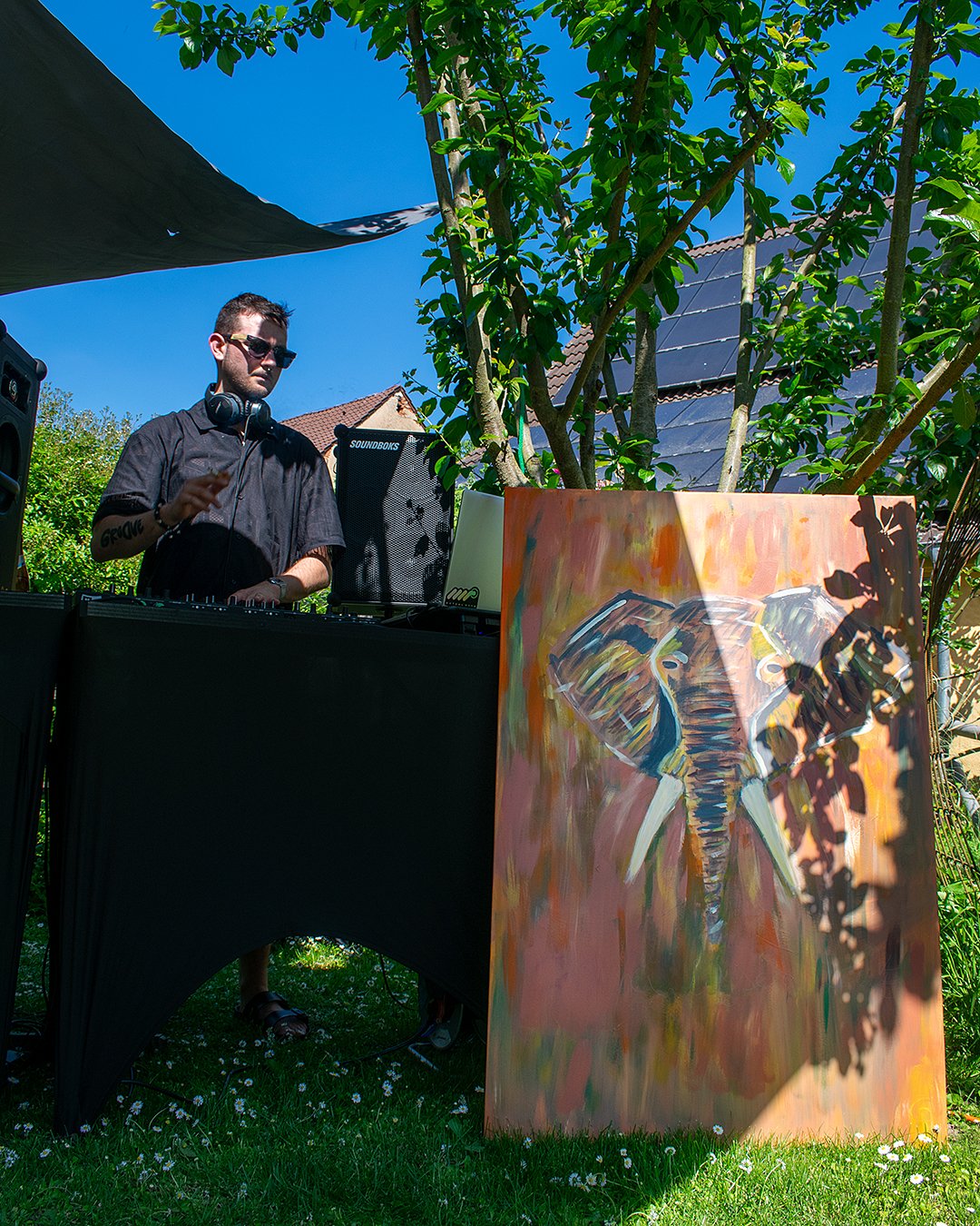Musik und Kunst — Elefanten-Motiv