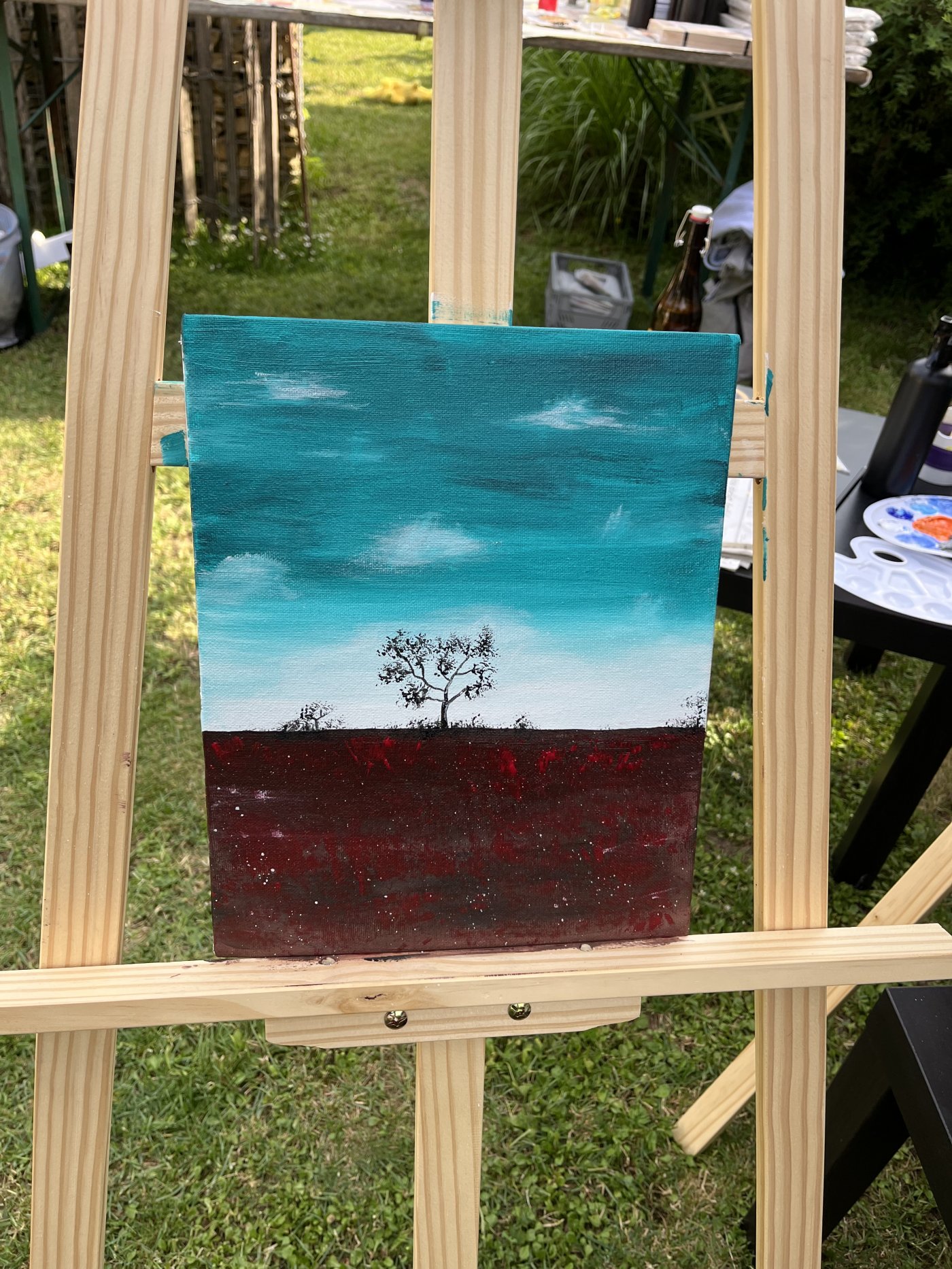 Fertiges Bild — Baum vor Abendhimmel
